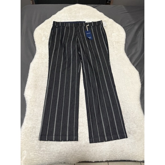 New Charter Club‎ Trousers Womens Midnight Wash Striped Tummy Slimming Pants 16 - Picture 1 of 9